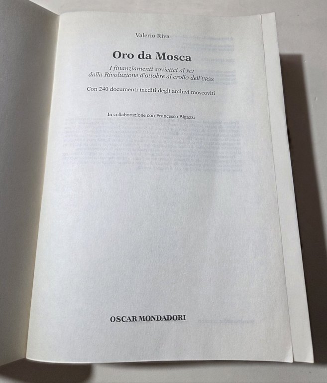Oro da Mosca. I finanziamenti sovietici al PCI dalla Rivoluzione …
