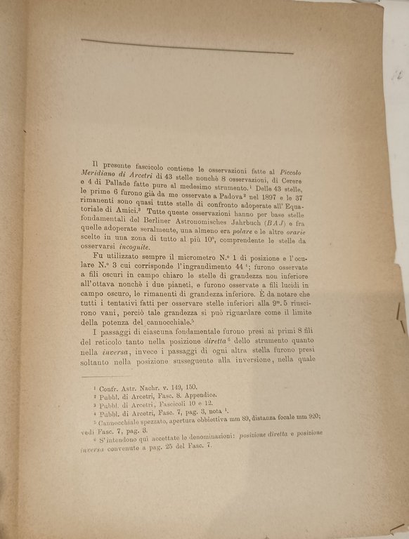 Osservazioni astronomiche fatte al piccolo meridiano di Arcetri Fascicolo 11 | Immagine Gallery 3