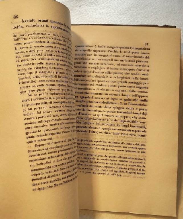 OSSERVAZIONI IDRAUTICHO-NATICHE SUI PORTI NERONIANO ED INNOCENZIANO IN ANZIO( 1848)