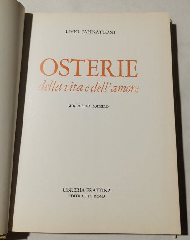 Osterie della vita e dell'amore