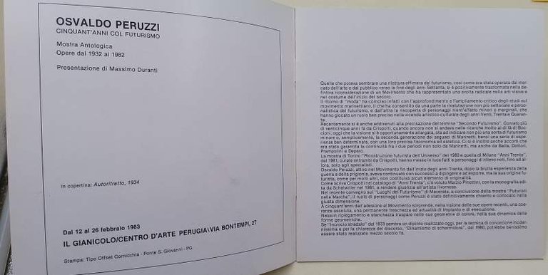 OSVALDO PERUZZI- CINQUANT'ANNI COL FUTURISMO(1983)