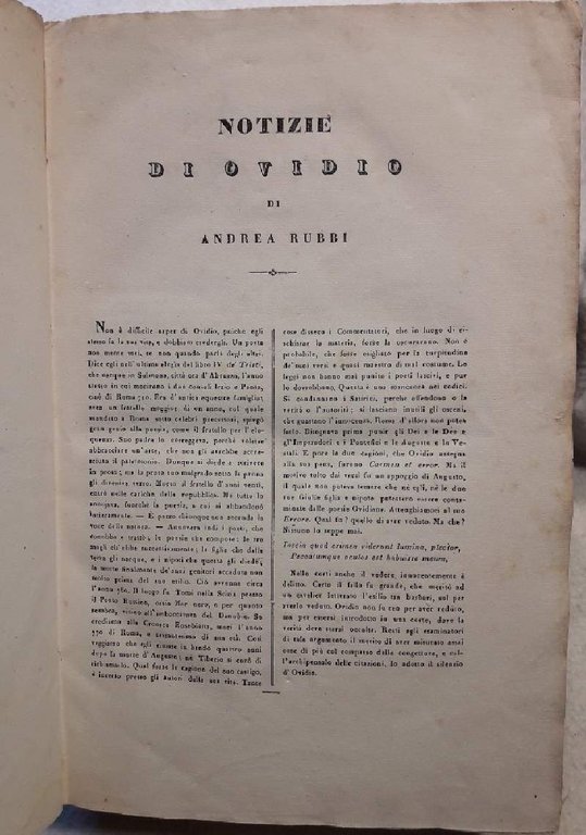 OVIDIO TRADOTTO DA VARII(1843)