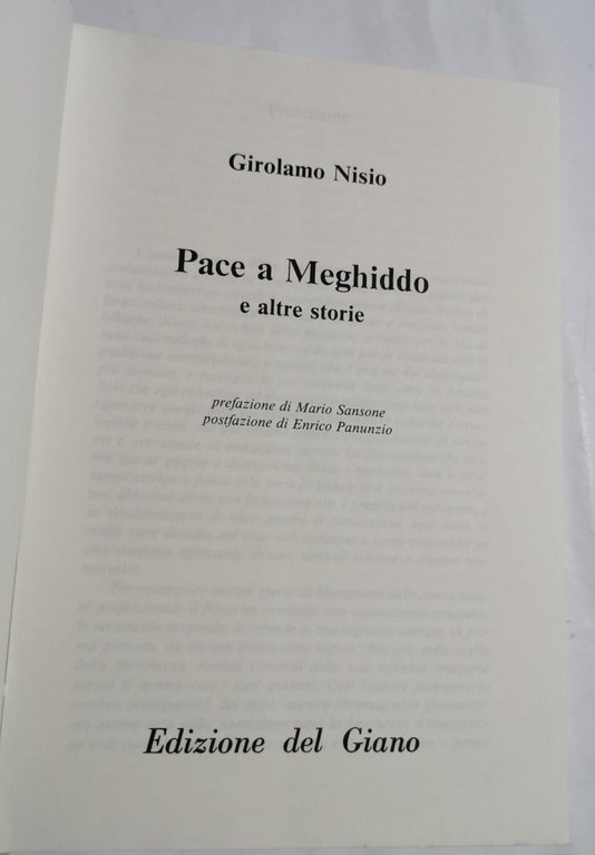 Pace a Meghiddo e altre storie