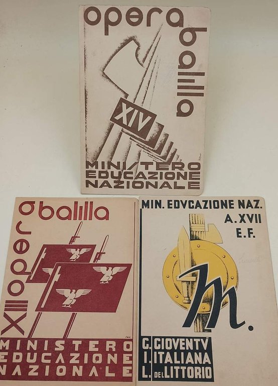 PAGELLE SCOLASTICHE (3) ANNI 1935/1939