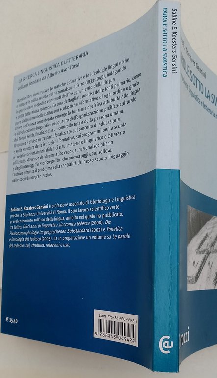 Parole sotto la svastica. L'educazione linguistica e letteraria nel Terzo …