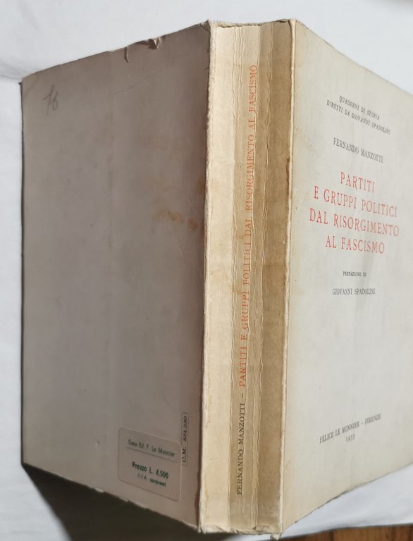 Partiti e gruppi politici dal Risorgimento al Fascismo