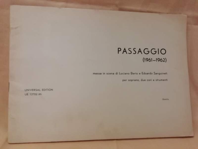 PASSAGGIO (1961-1962)- Messa in scena di Luciano Berio e Edoardo …