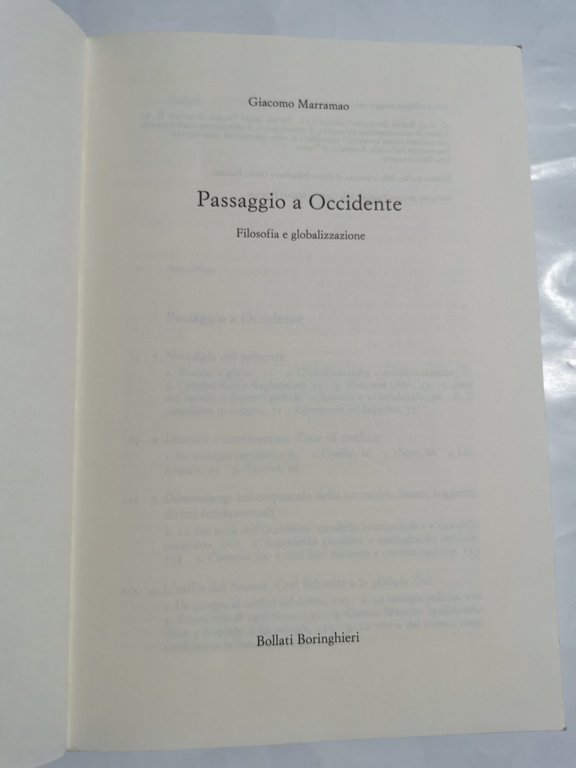 Passaggio ad occidente - Filosofia e globalizzazione