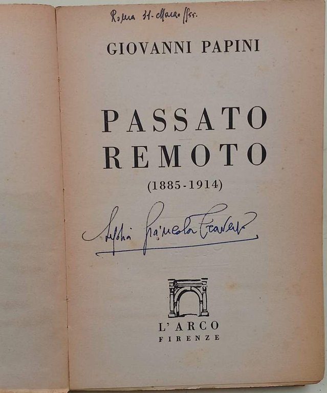 PASSATO REMOTO (1885-1914)(1948)