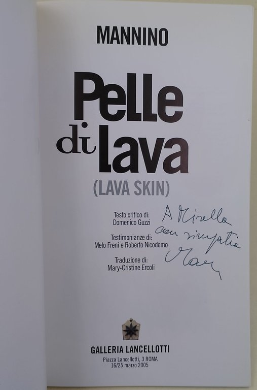 Pelle di lava(omaggio a Mazzullo)