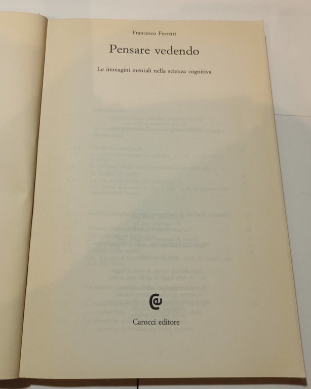 Pensare vedendo - L e immagini mentali nella scienza cognitiva