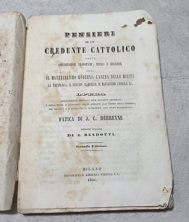 Pensieri di un credente cattolico ossia considerazioni filosofiche, morali e … | Immagine Gallery 2