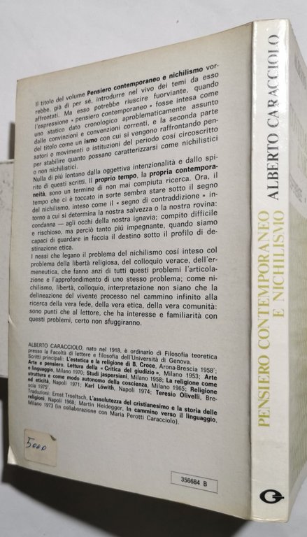 Pensiero contemporaneo e nichilismo