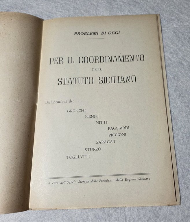 Per il Coordinamento dello Statuto Siciliano | Immagine Gallery 2