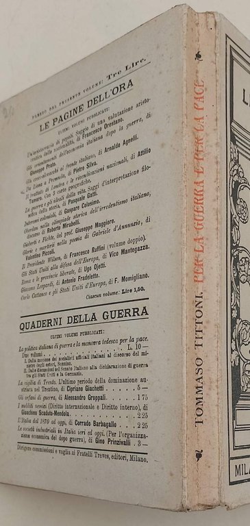 PER LA GUERRA E PER LA PACE( 1919)