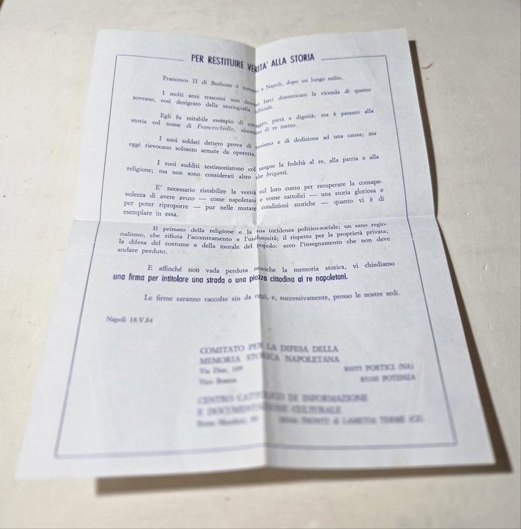 Per la traslazione in Santa Chiara di napoli dei resti …