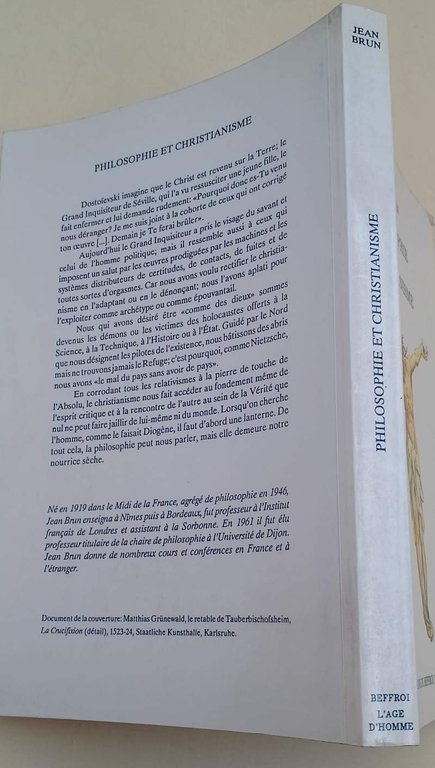 PHILOSOPHIE ET CHRISTIANISME(1988)