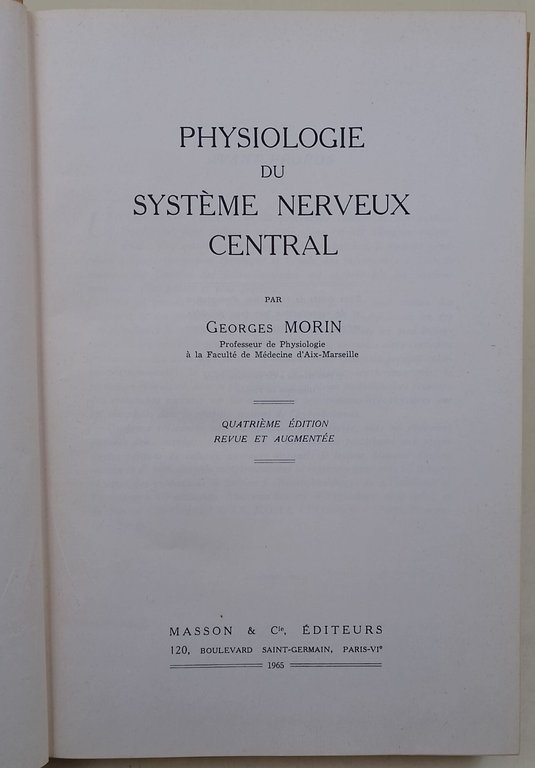 Physiologie du System Nerveux Central