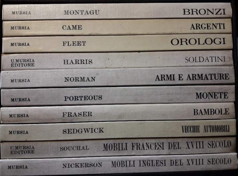 PIACERI E TESORI- BIBLIOTECA DELL'AMATORE COLLEZIONISTA-10 VOLL. IN COFANETTO(1965)