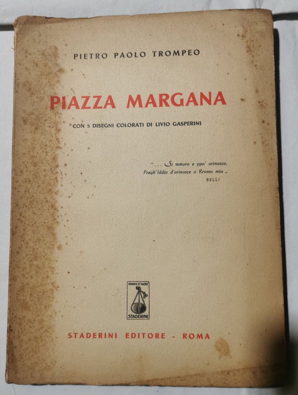 Piazza Margana- con 5 disegni colorati di Livio Gasperini