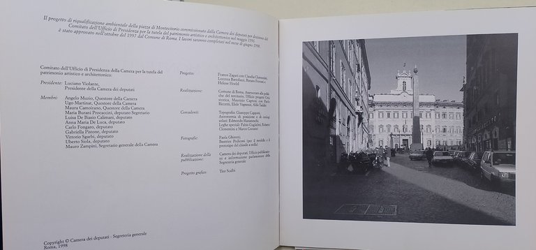 Piazza Montecitorio-Progetto di riqualificazione ambientale 1996-1998