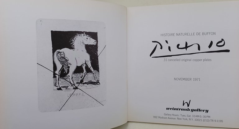 Picasso-31 cancelled original plates-Histoire naturelle de Buffon