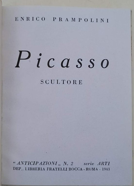 PICASSO SCULTORE(1943)