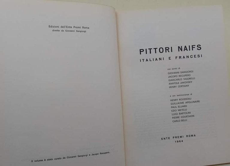 PITTORI NAIFS ITALIANI E FRANCESI( 1964)