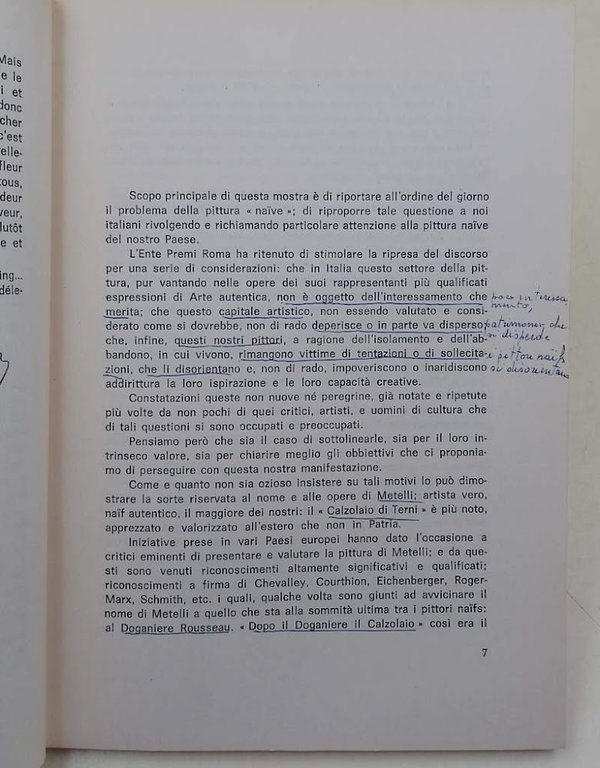 PITTORI NAIFS ITALIANI E FRANCESI( 1964)