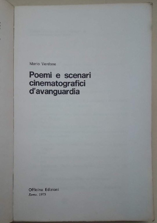 POEMI E SCENARI CINEMATOGRAFICI D'AVANGUARDIA(1975)