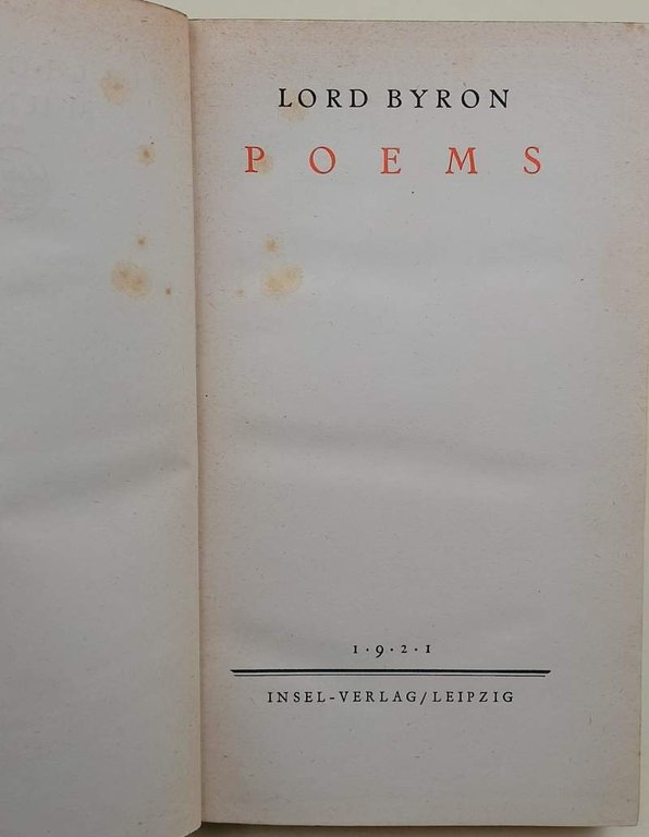POEMS(1921)