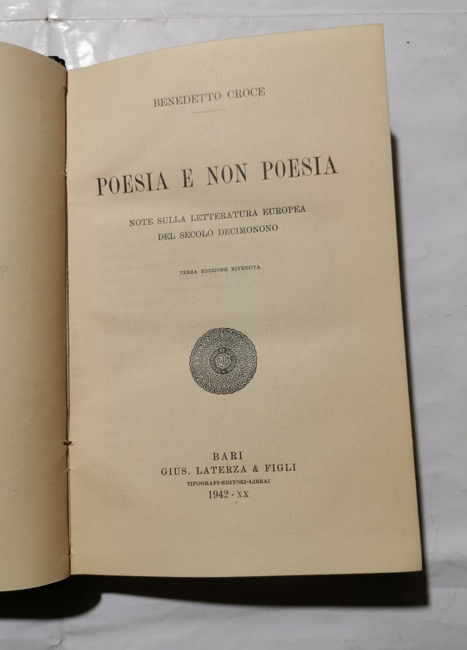 Poesia e non poesia - note sulla letteratura europea del … | Immagine principale