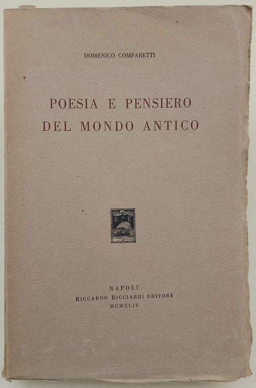 POESIA E PENSIERO NEL MONDO ANTICO (1944)