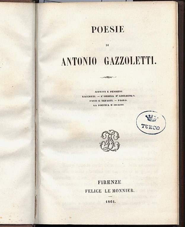 POESIE DI ANTONIO GAZZOLETTI