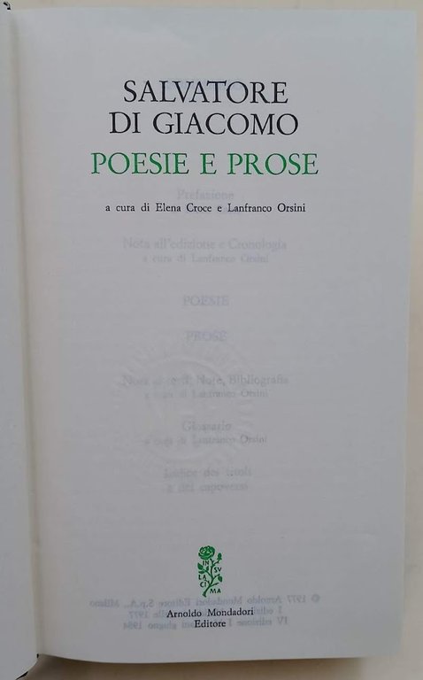 POESIE E PROSE (1984)
