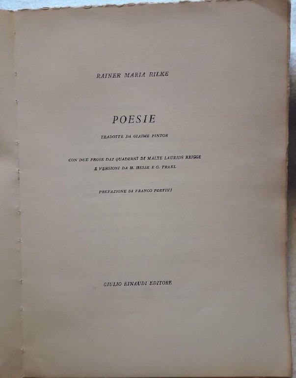 POESIE(RILKE)(1963)