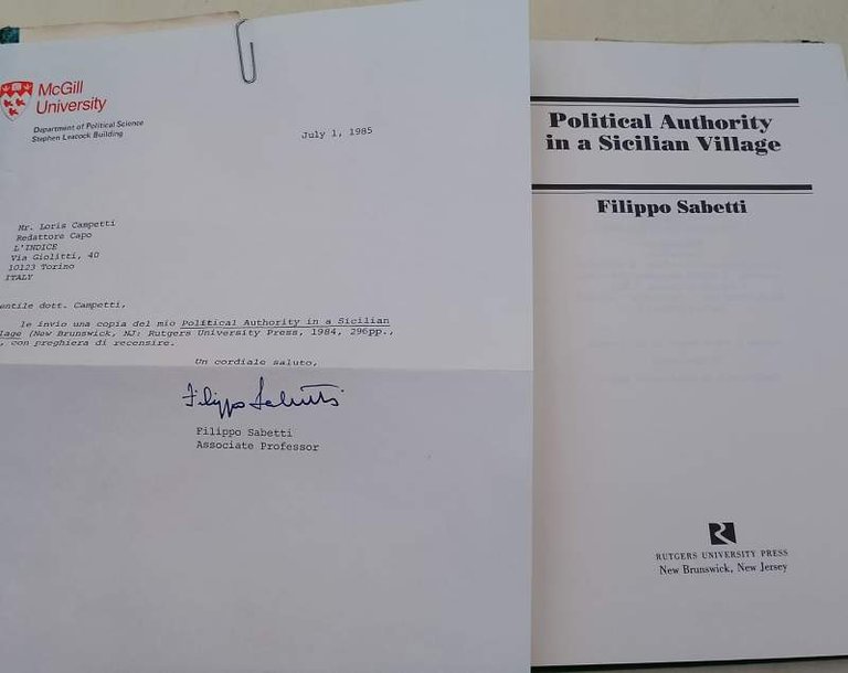 POLITICAL AUTHORITY IN A SICILIAN VILLAGE(1984)