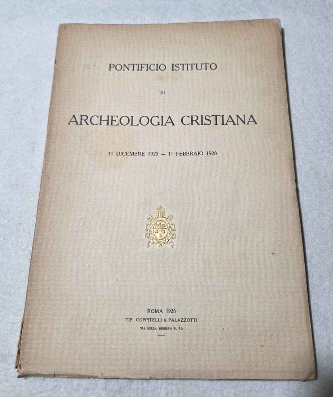Pontificio Istituto di Archeologia Cristiana - 11 Dicembre 1925 - … | Immagine principale