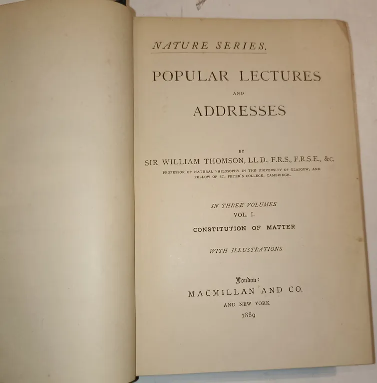 Popular lectures and addresses