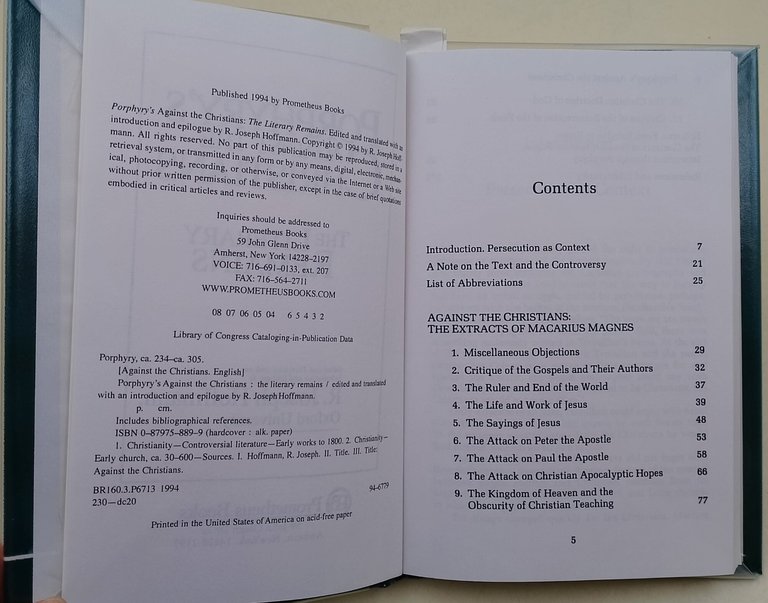 Porphyry's against Christians-The literary remains