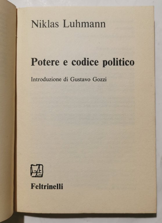 Potere e codice politico
