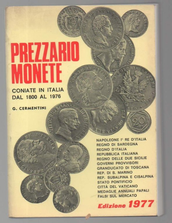PREZZARIO MONETE coniate in italia dal 1800 al 1976 (1976) | Immagine Gallery 2