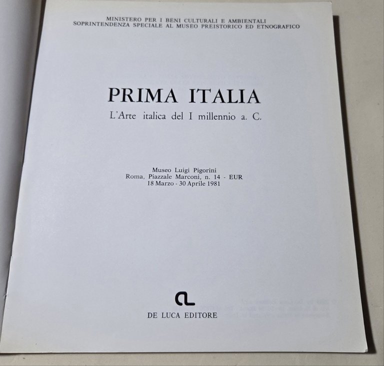 Prima Italia - L'Arte italica del I millennio a.C.