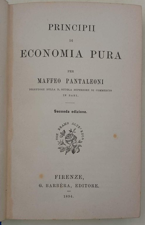 PRINCIPII DI ECONOMIA PURA(1894)