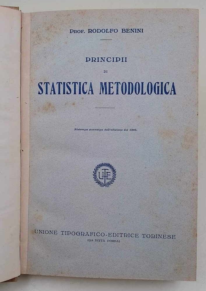 PRINCIPII DI STATISTICA METODOLOGICA( 1924)