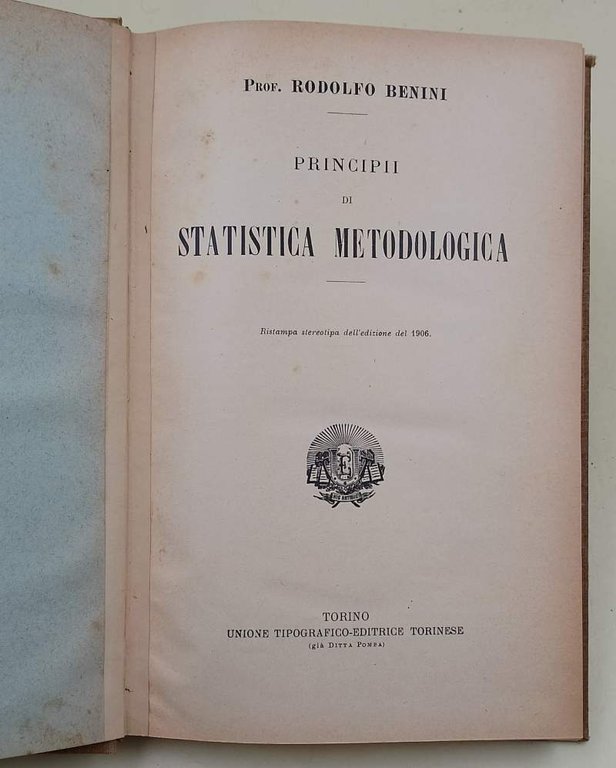 PRINCIPII DI STATISTICA METODOLOGICA( 1924)