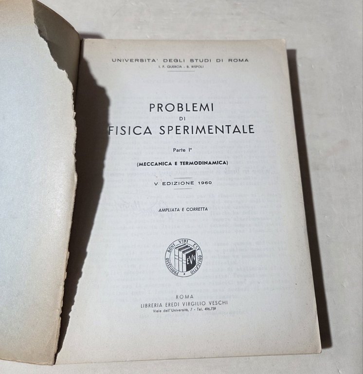 Problemi di Fisica Sperimentale - Parte I' ( meccanica e …