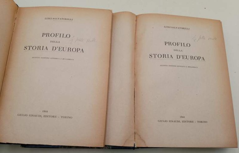 PROFILO DELLA STORIA D'EUROPA-2 VOLL. (1944)