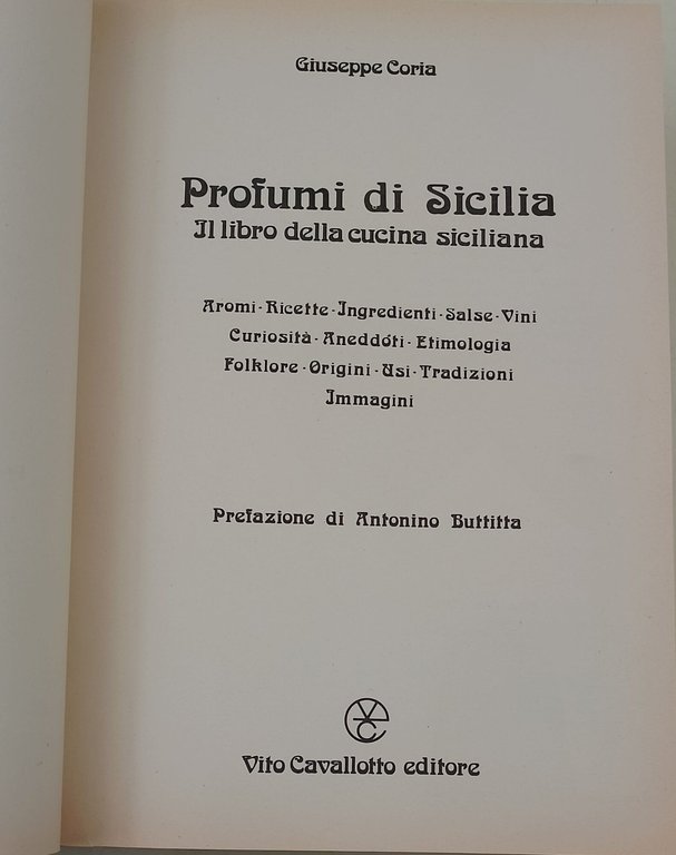 Profumi di Sicilia- Il Libro della cucina siciliana
