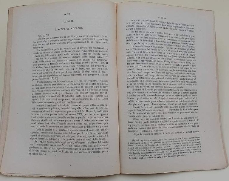 PROGETTO PRELIMINARE DI CODICE PENALE ITALIANO PER I DELITTI(LIBRO I)(1921)